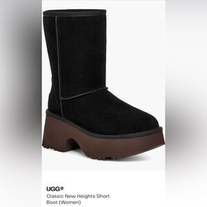 UGG Black and Brown Platform Boots